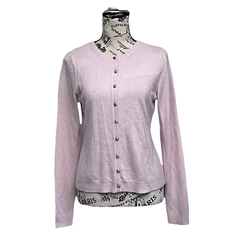 New York & Company Pink Cardigan Sweater S Y2K Coquette Cottagecore Soft Girl - Picture 2 of 10